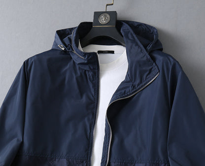 LV NAVY BLUE MONOGRAM HOODED JACKET 238985