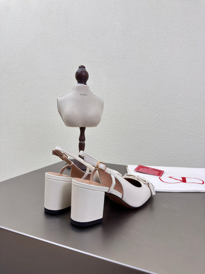 VT 25 Valet Du Roi Slingback White Calfskin 343063