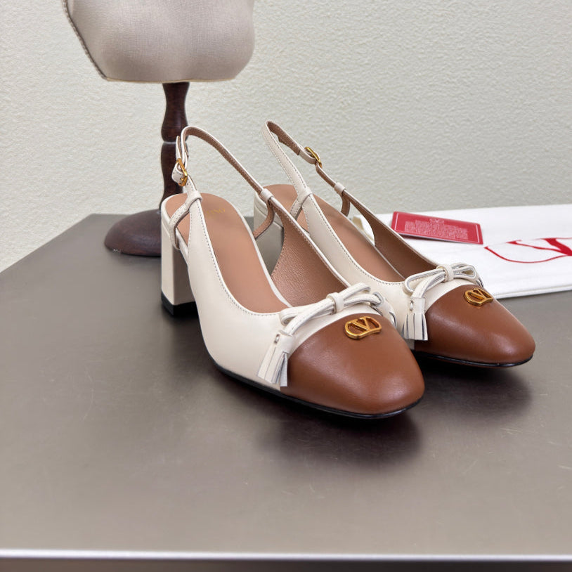 VT 25 Valet Du Roi Slingback White Calfskin 343063