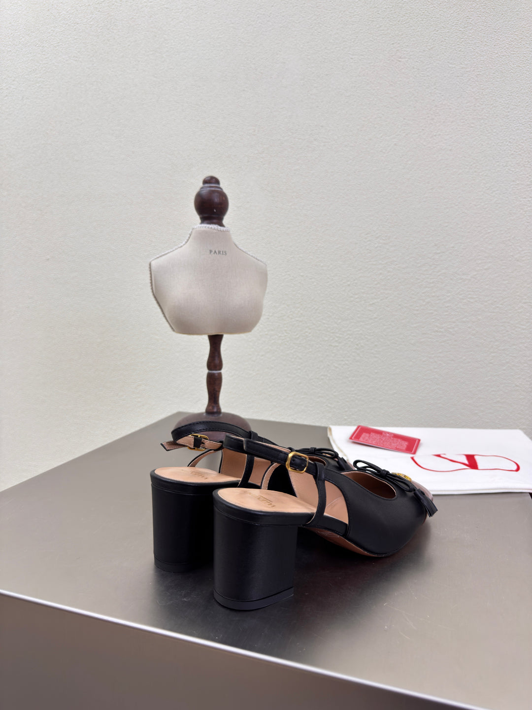 VT 25 Valet Du Roi Slingback Black Brown Calfskin
