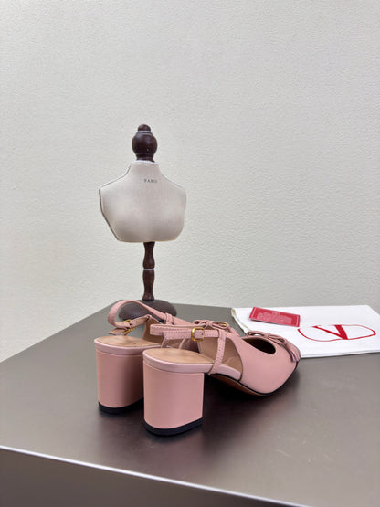 VT 25 Valet Du Roi Slingback Pink Brown Calfskin