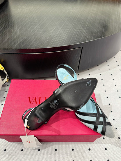 VT 25 Mesh Slingback Black Sheepskin 317413