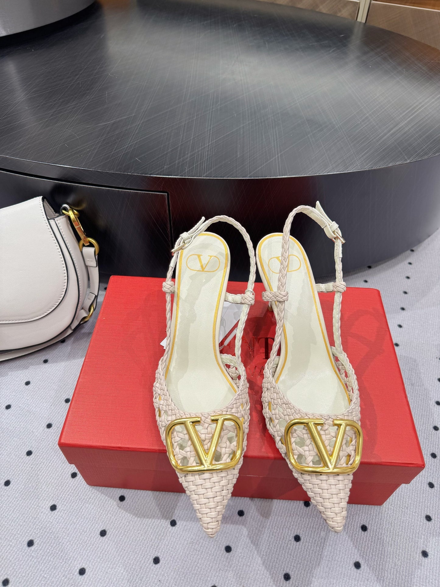 VT 25 Weaving Slingback Beige Sheepskin 326697