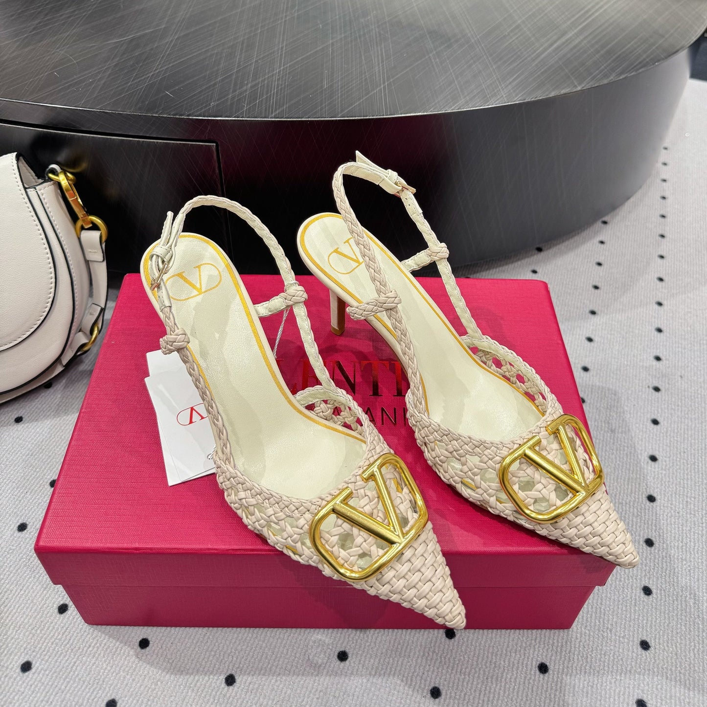 VT 25 Weaving Slingback Beige Sheepskin 326697