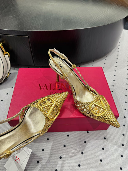 VT 25 Weaving Slingback Gold Sheepskin 326698