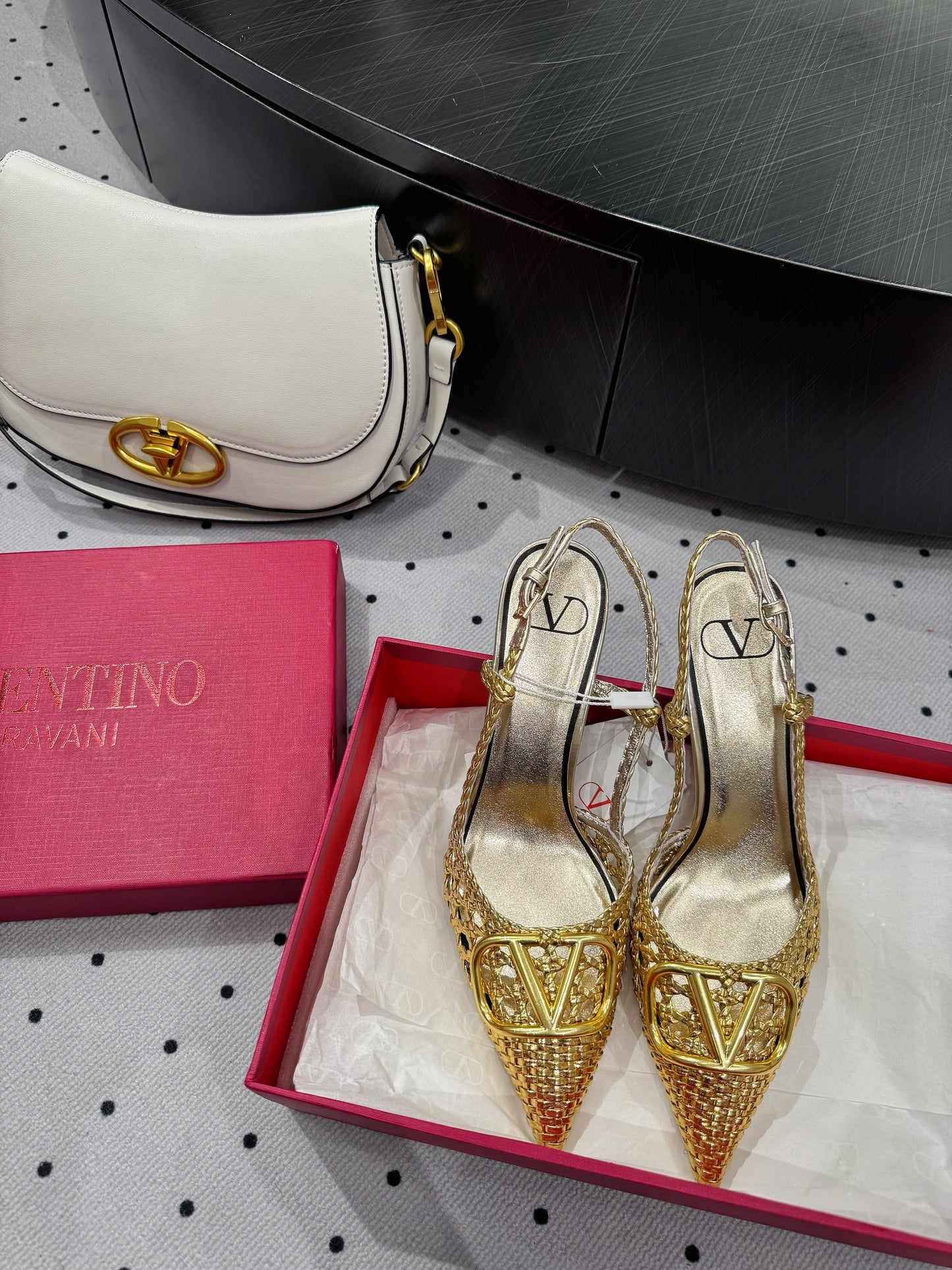 VT 25 Weaving Slingback Gold Sheepskin 326698