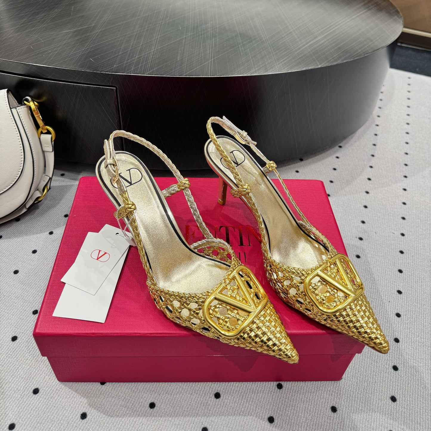 VT 25 Weaving Slingback Gold Sheepskin 326698