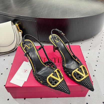 VT 25 Weaving Slingback Black Sheepskin 326699