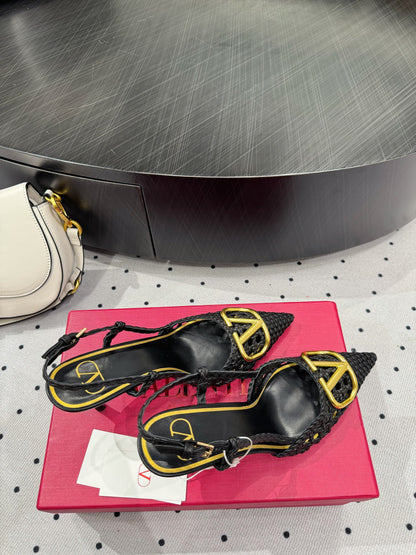 VT 25 Weaving Slingback Black Sheepskin 326699