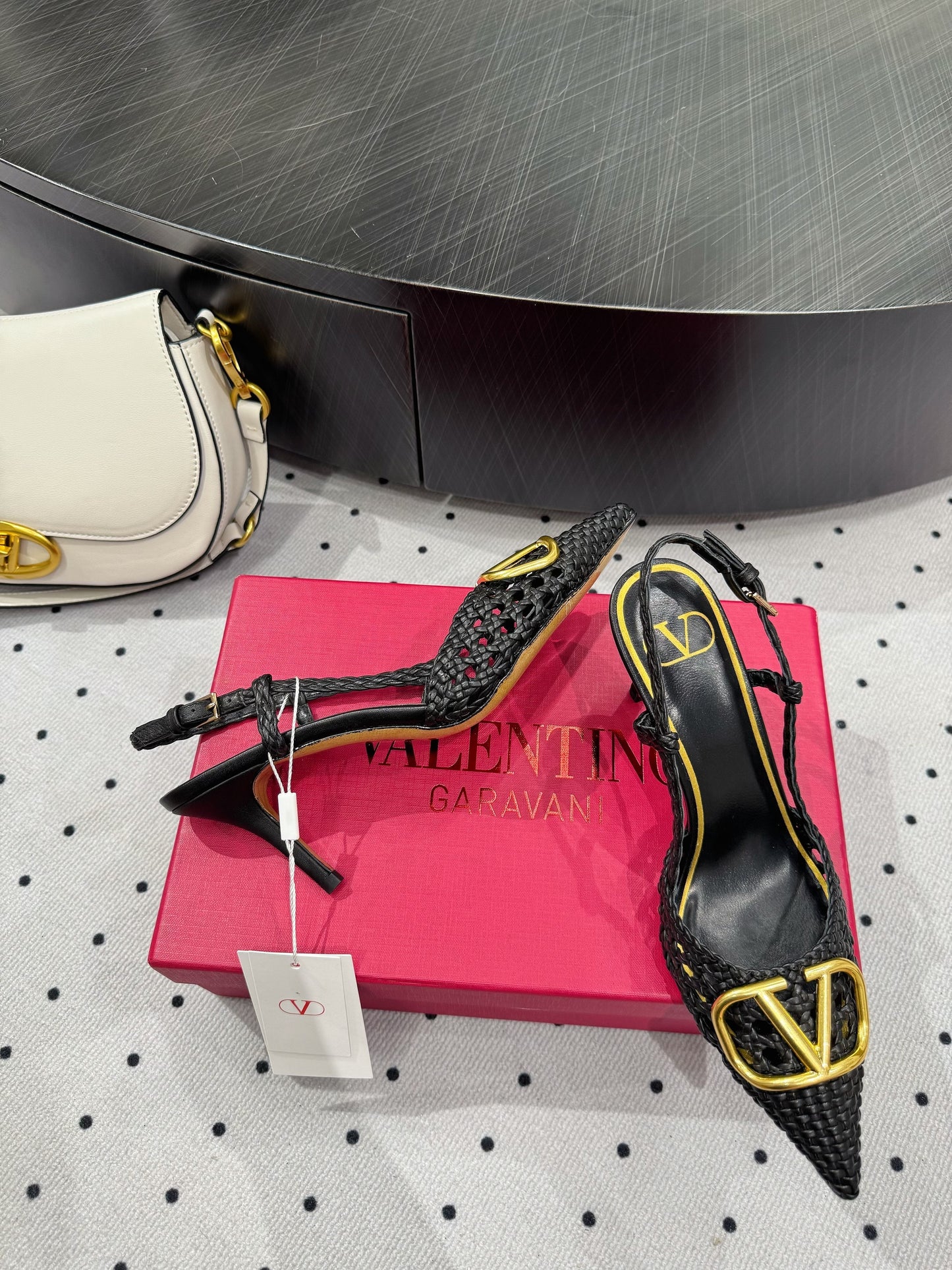 VT 25 Weaving Slingback Black Sheepskin 326699