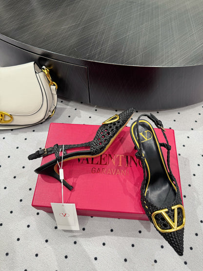 VT 25 Weaving Slingback Black Sheepskin 326699