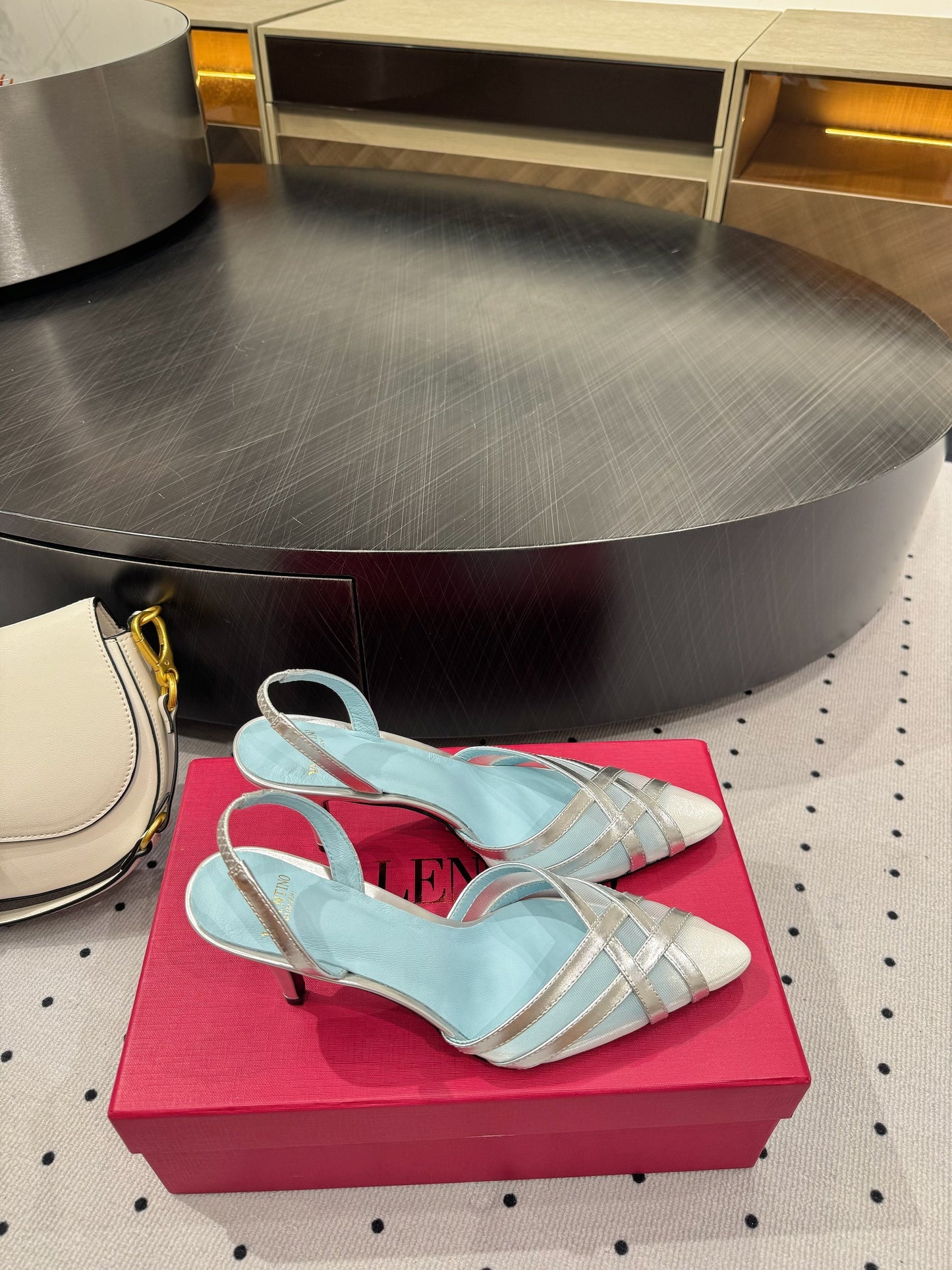 VT 25 Mesh Slingback Silver Sheepskin 327589