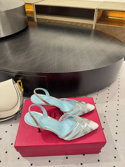 VT 25 Mesh Slingback Silver Sheepskin 327589