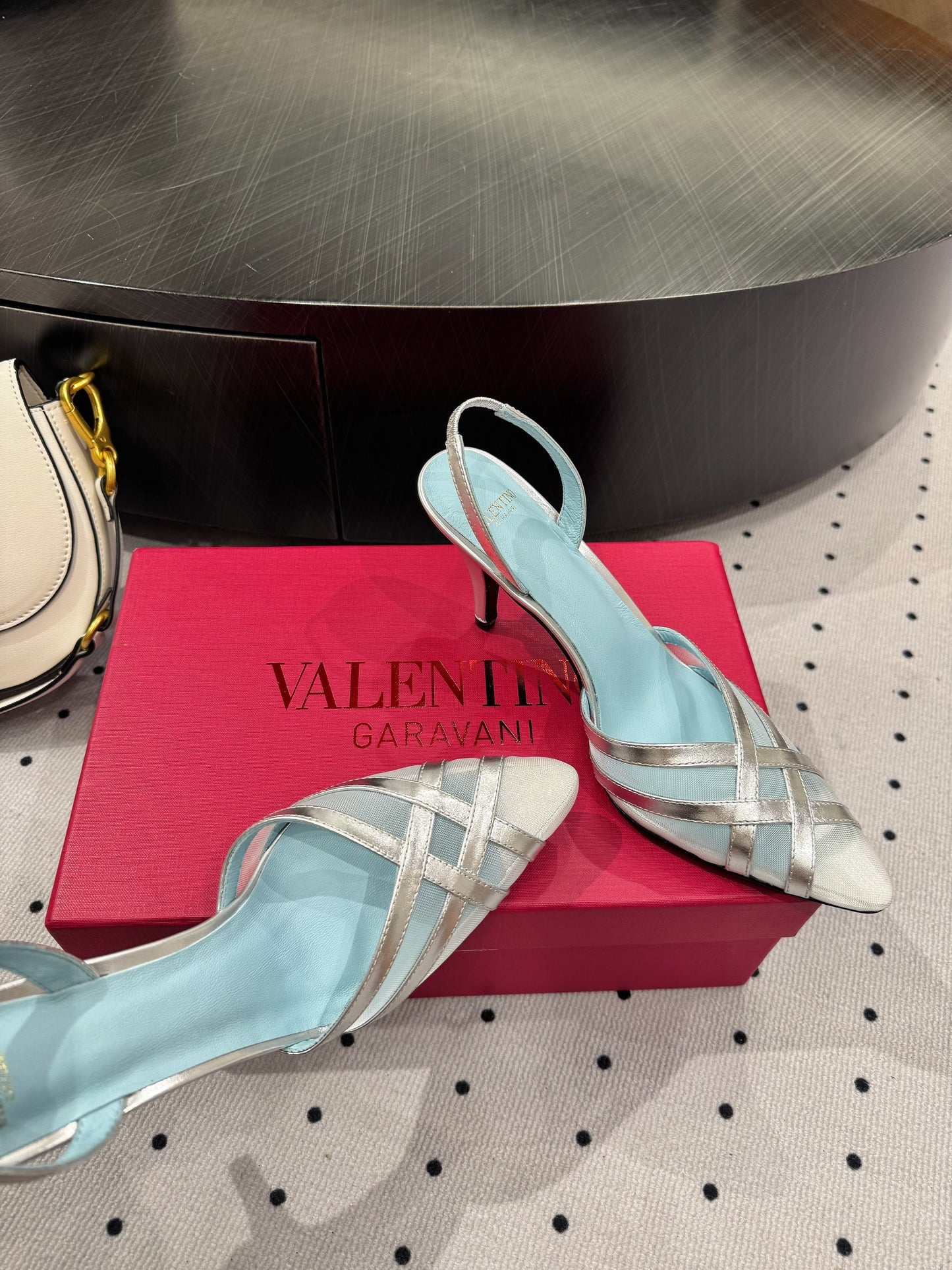 VT 25 Mesh Slingback Silver Sheepskin 327589