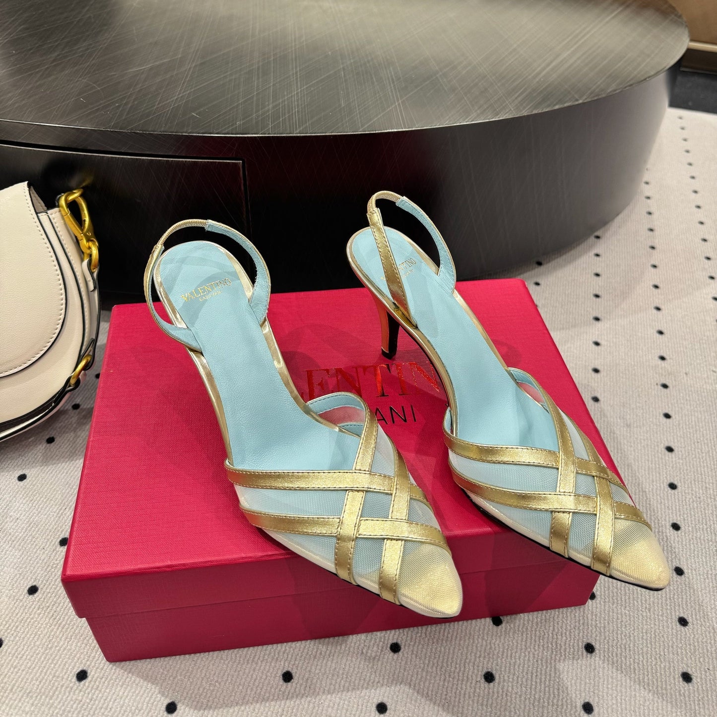 VT 25 Mesh Slingback Gold Sheepskin 327591