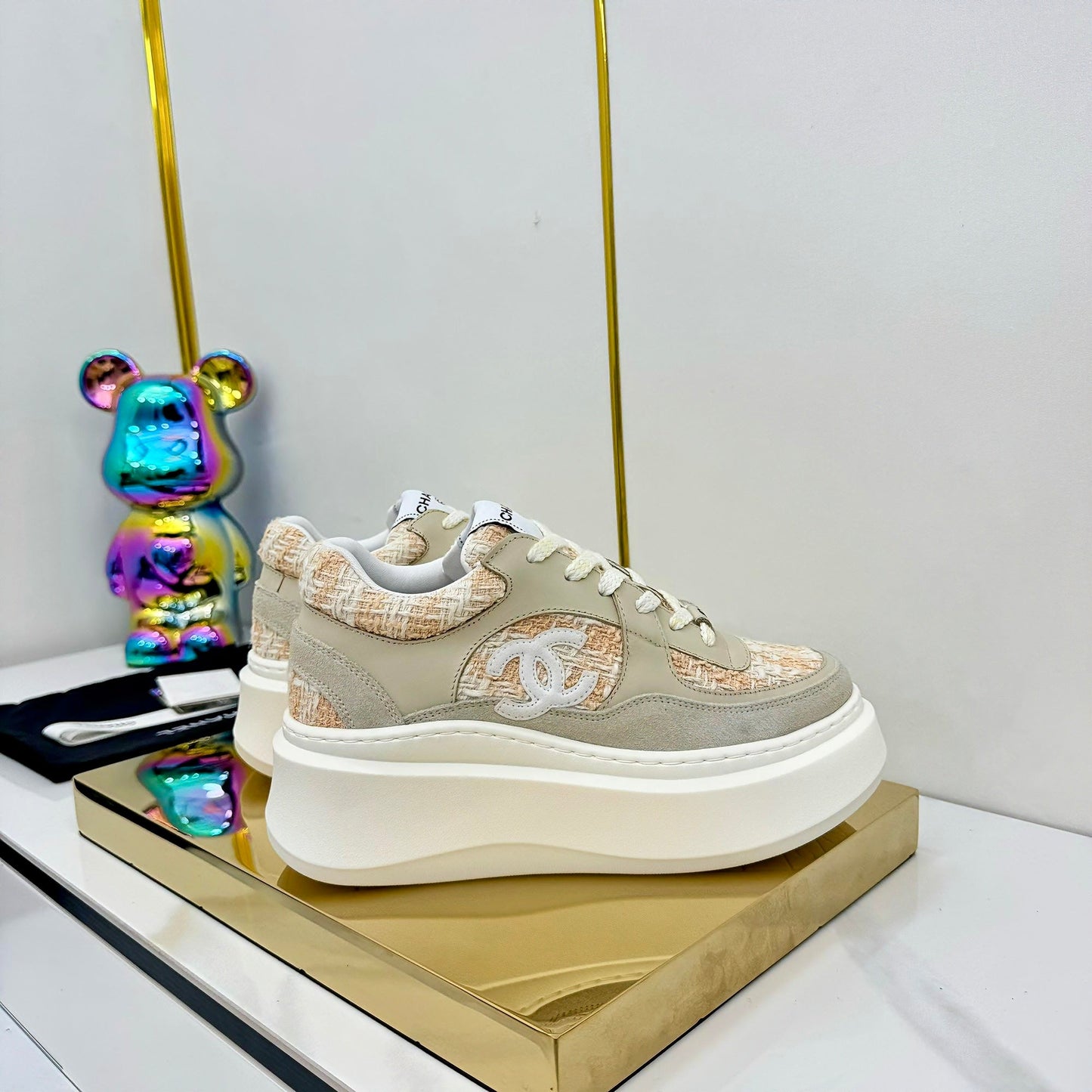 CC 25 Platform Sneaker Orange Nude Cowhide 312951