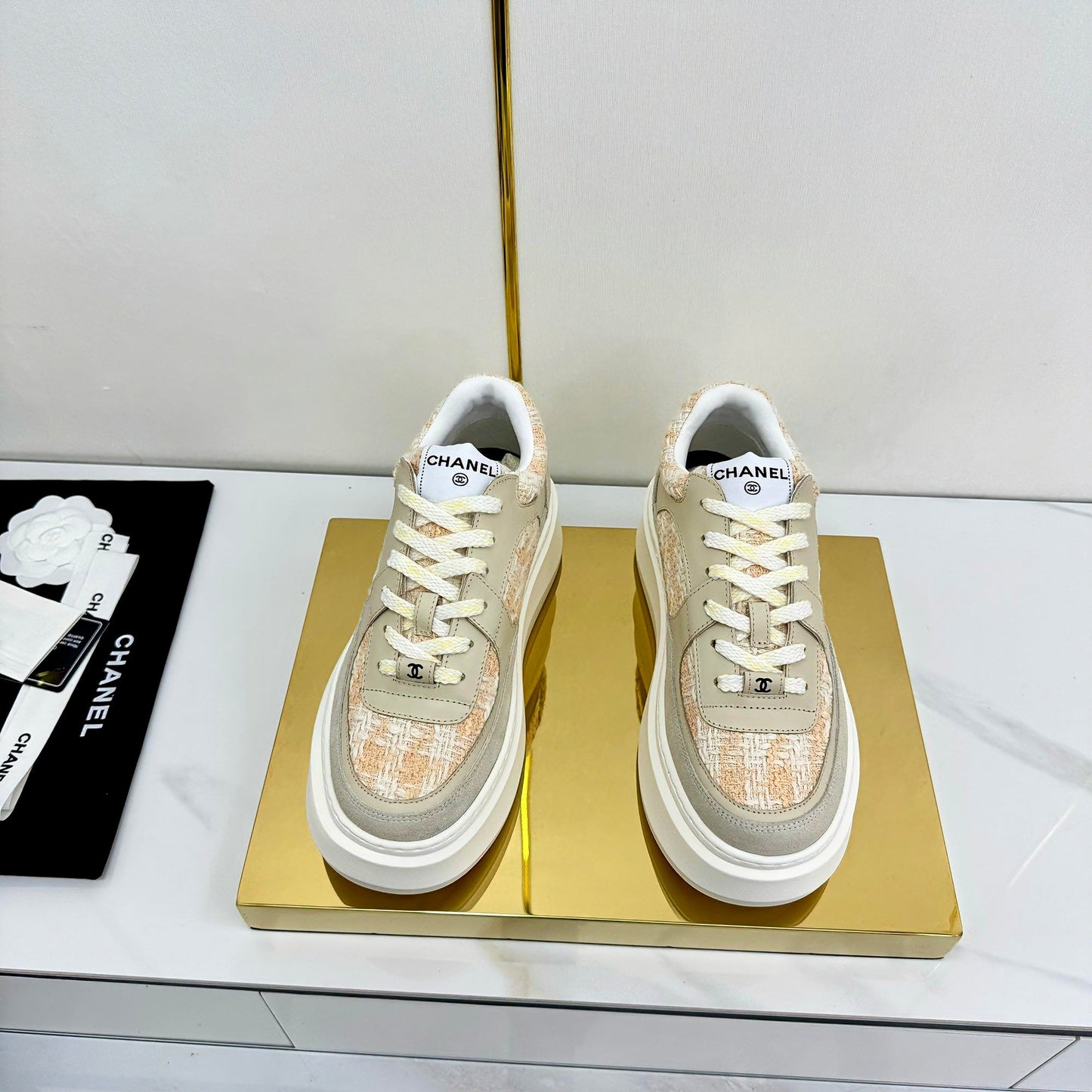 CC 25 Platform Sneaker Orange Nude Cowhide 312951