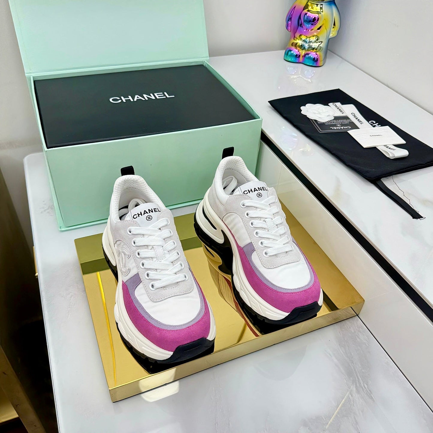 CC 25 Sneaker White Pink Cowhide 331172