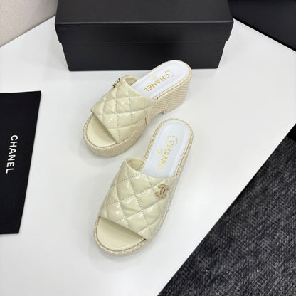 CC 25 Platform Slides Cowhide and Sheepskin 270783