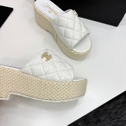 CC 25 Platform Slides Cowhide and Sheepskin 270783