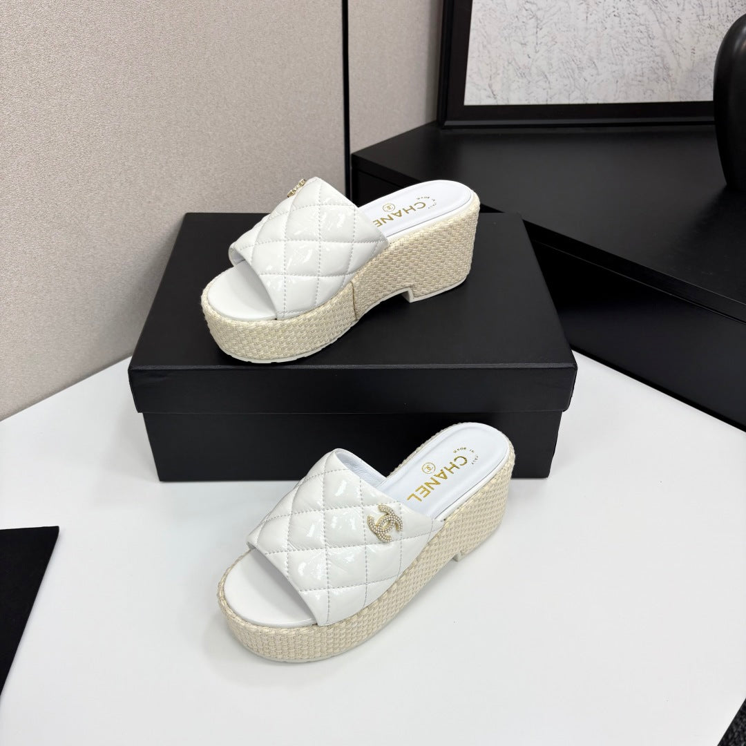CC 25 Platform Slides Cowhide and Sheepskin 270783