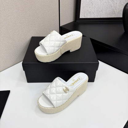 CC 25 Platform Slides Cowhide and Sheepskin 270783
