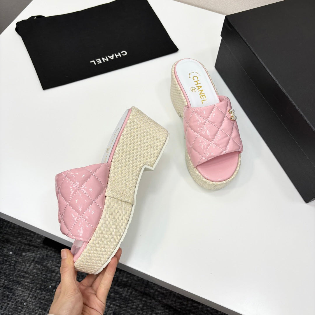 CC 25 Platform Slides Cowhide and Sheepskin 270783