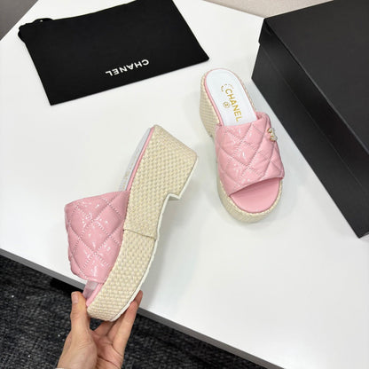 CC 25 Platform Slides Cowhide and Sheepskin 270783