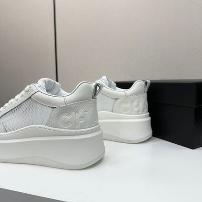 CC 25 Platform Sneaker White Mesh Sheepskin 331750