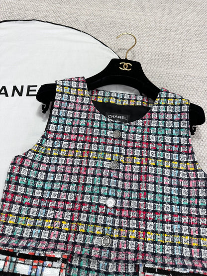 CC 25 Plaid Dress Multicolor Cotton