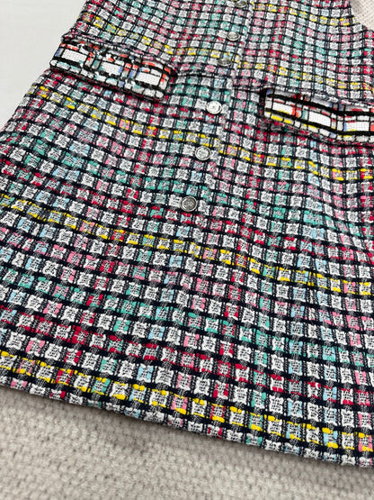 CC 25 Plaid Dress Multicolor Cotton