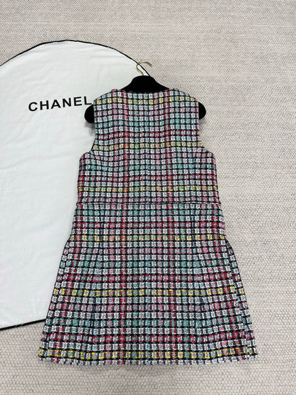 CC 25 Plaid Dress Multicolor Cotton