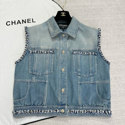 CC 25 Denim Vest Blue Cotton