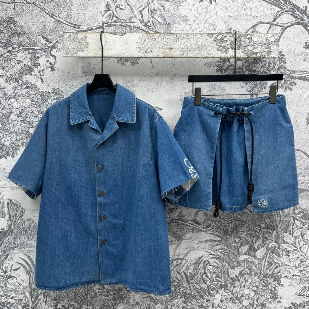 Loewe 25 Denim Set Blue Cotton