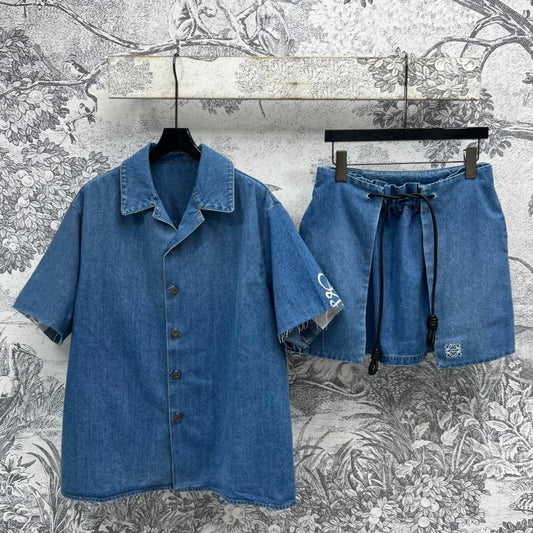 Loewe 25 Denim Set Blue Cotton
