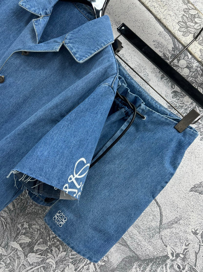 Loewe 25 Denim Set Blue Cotton