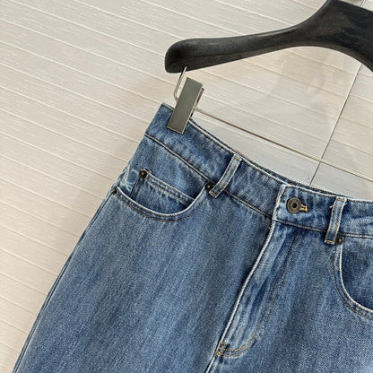 Loewe 25 Sickle Jeans Blue Denim Cotton