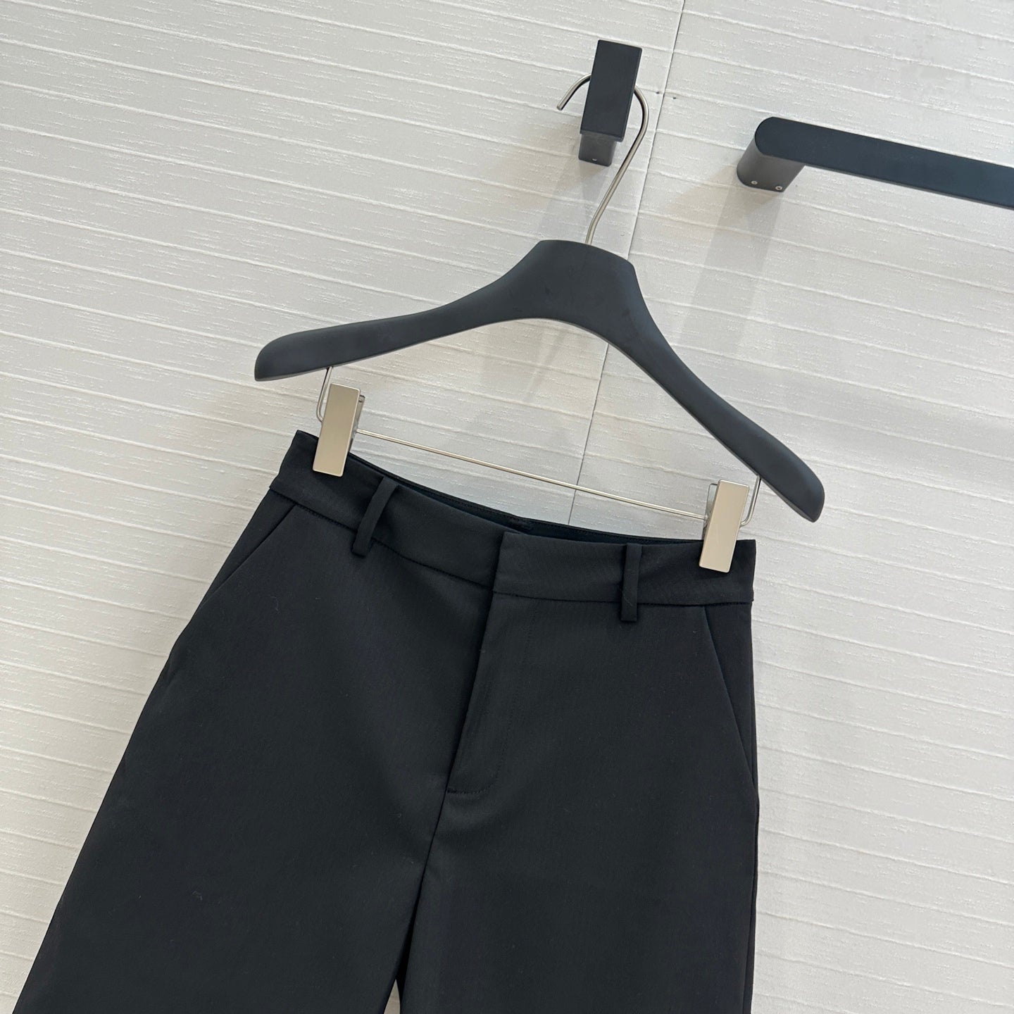 Loewe Striped Mid-length Shorts Black Cotton