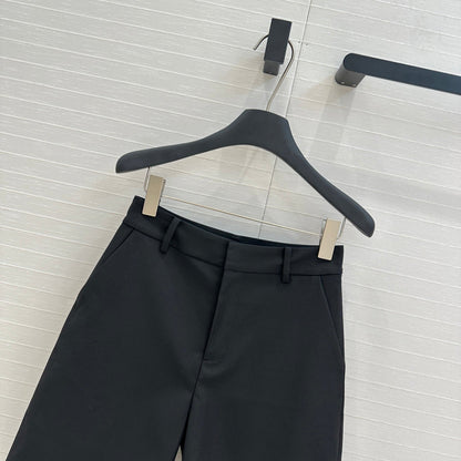 Loewe Striped Mid-length Shorts Black Cotton