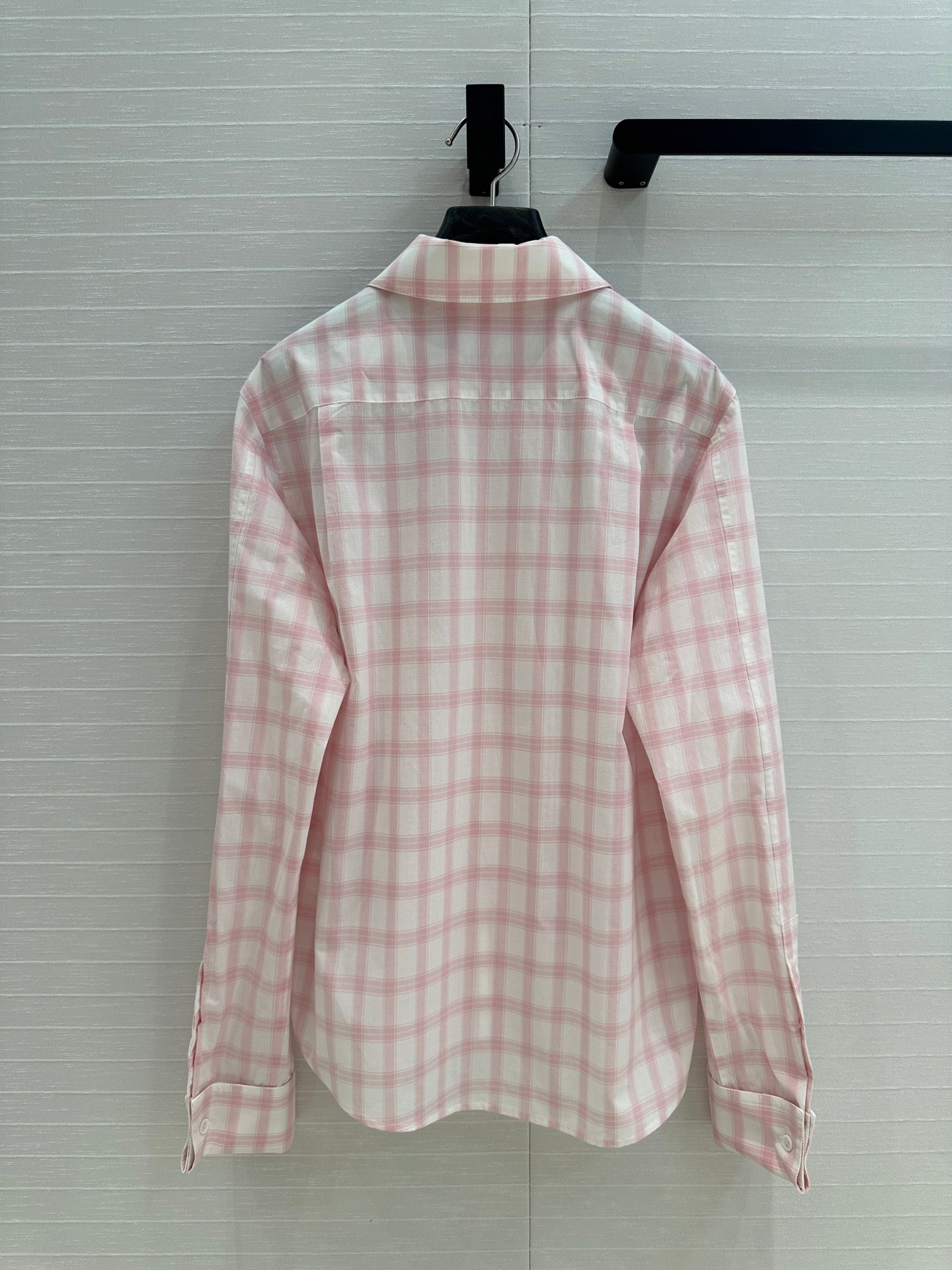 Loewe Plaid Shirt Pink Cotton