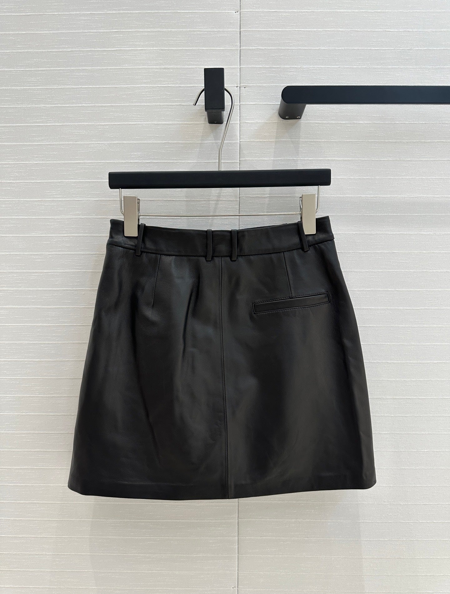 Loewe Draped Leather Skirt Lambskin