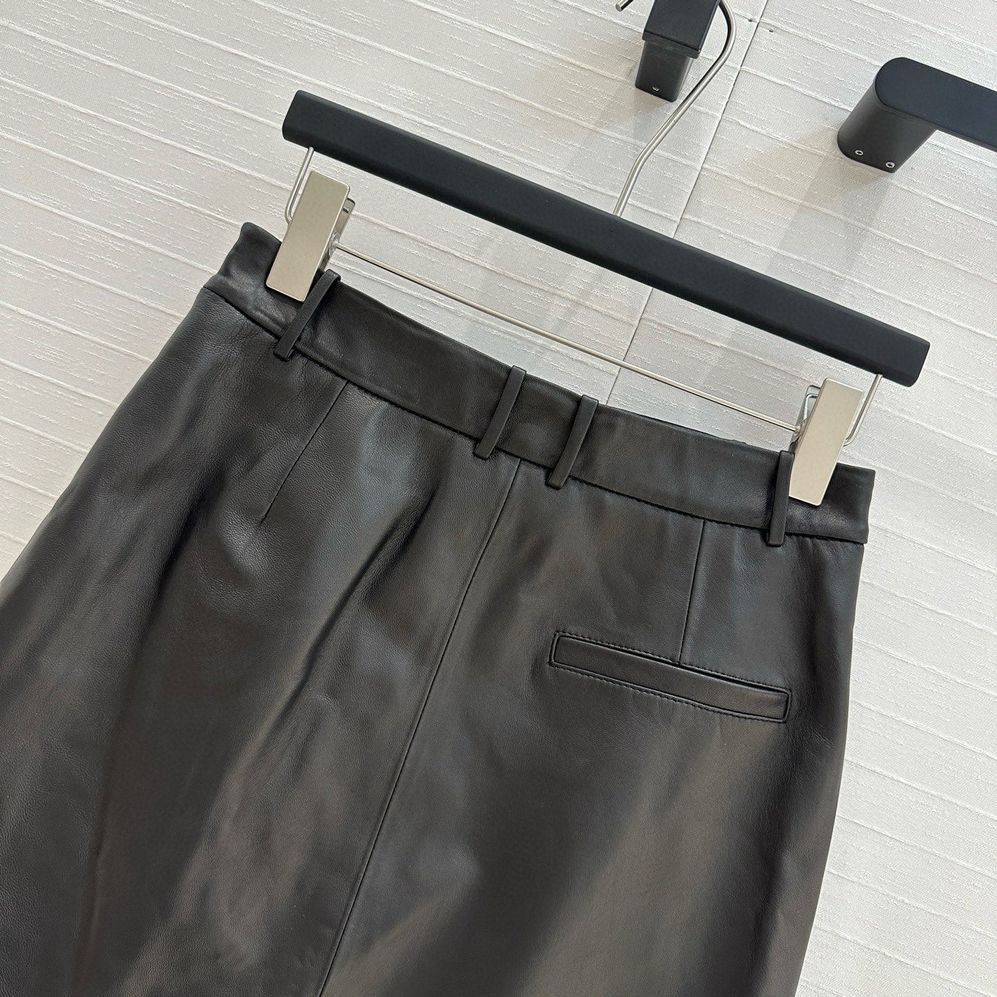 Loewe Draped Leather Skirt Lambskin