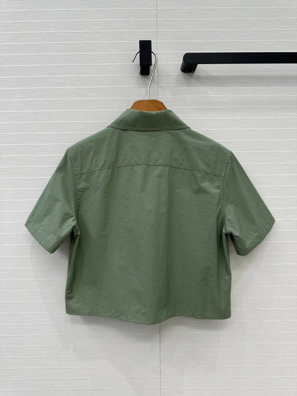 Loewe Short-sleeved Shirt Green Cotton