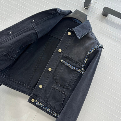 CC 25 Denim Jacket Black Cotton