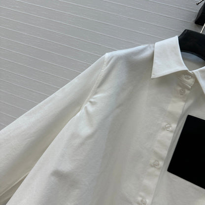 Loewe  A-line Denim Shirt Jacket White Cotton