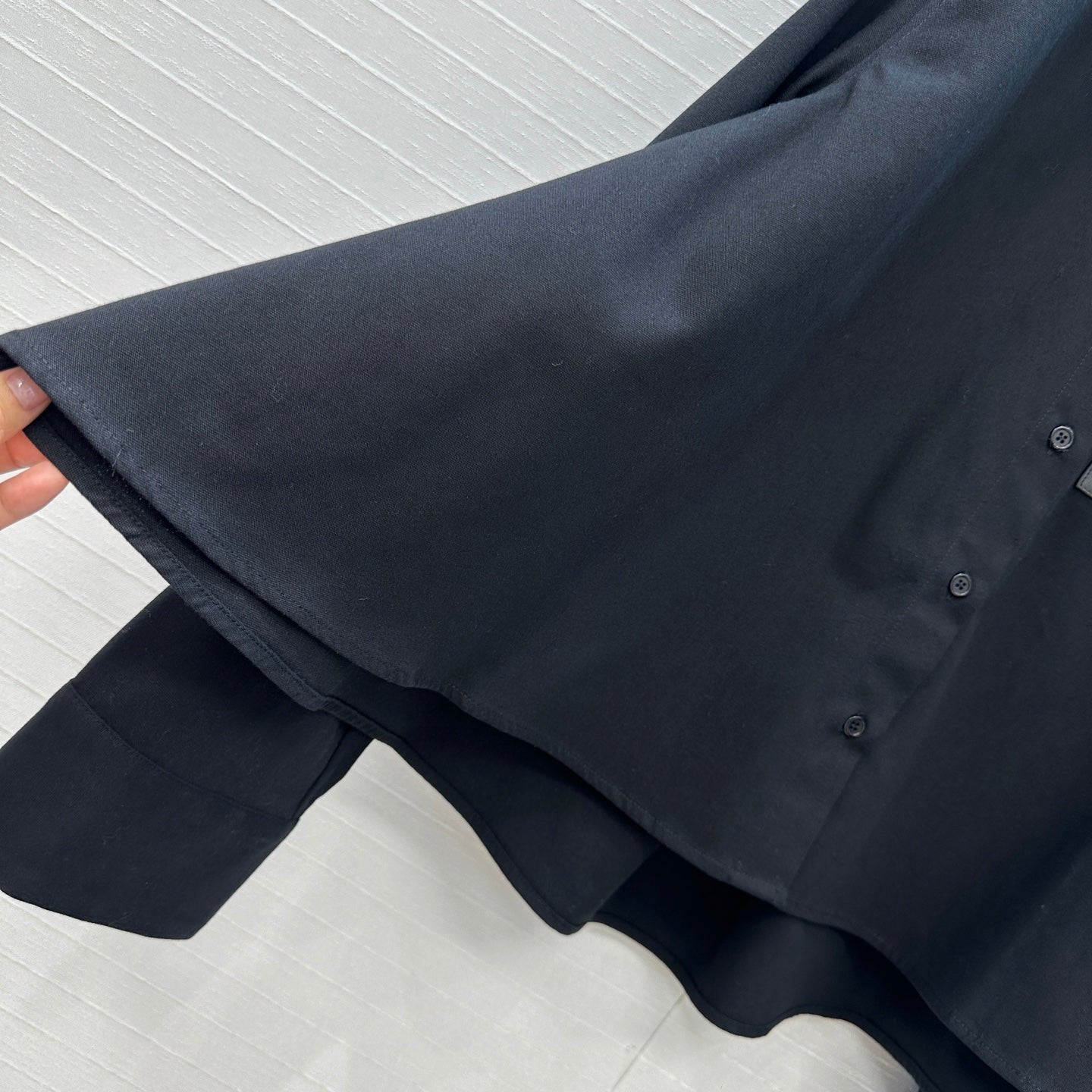 Loewe  A-line Denim Shirt Jacket Black Cotton