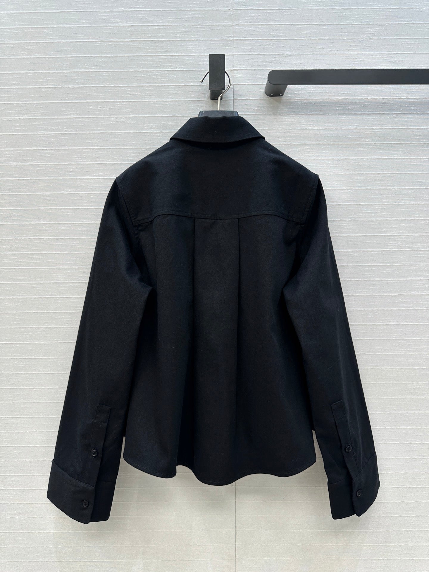 Loewe  A-line Denim Shirt Jacket Black Cotton