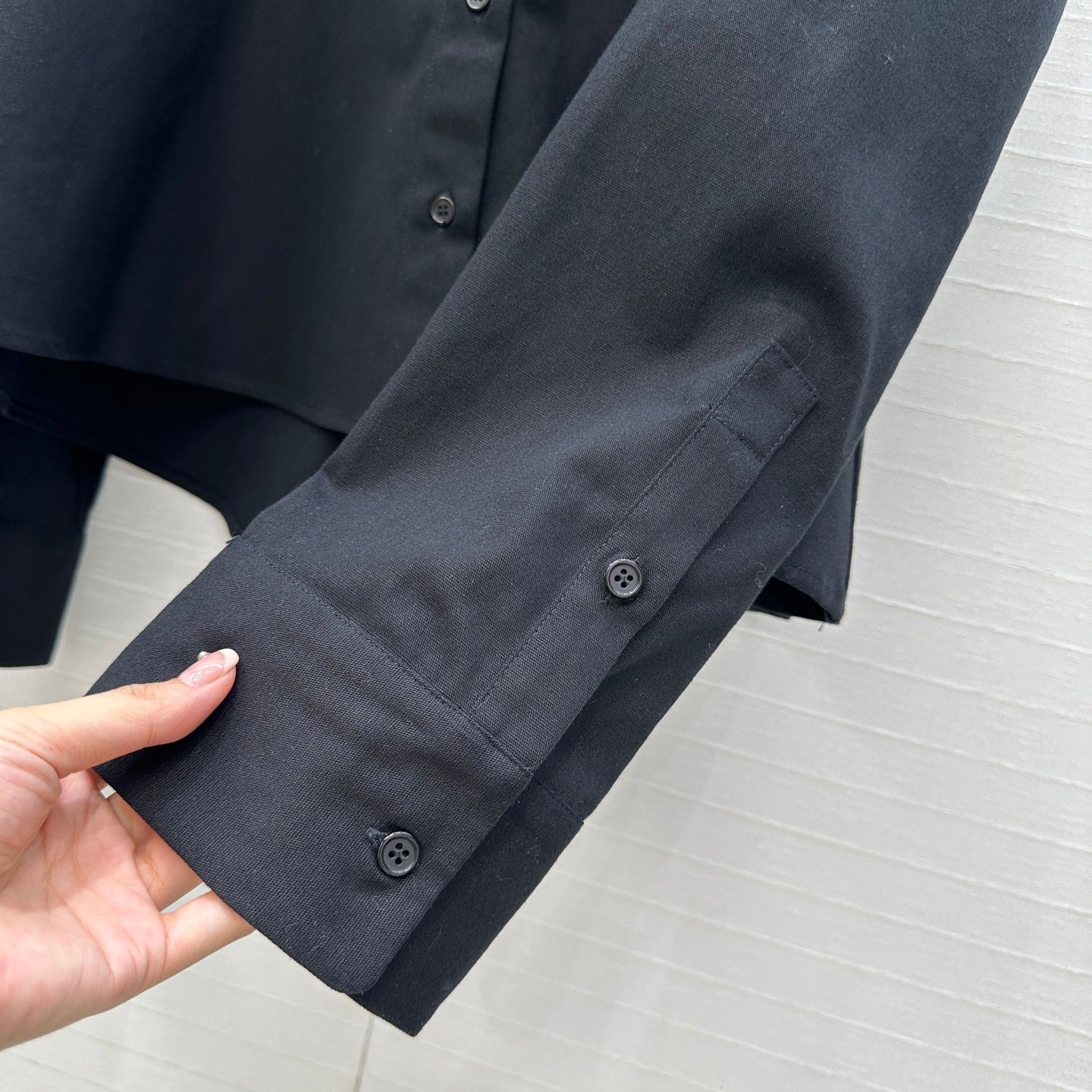 Loewe  A-line Denim Shirt Jacket Black Cotton