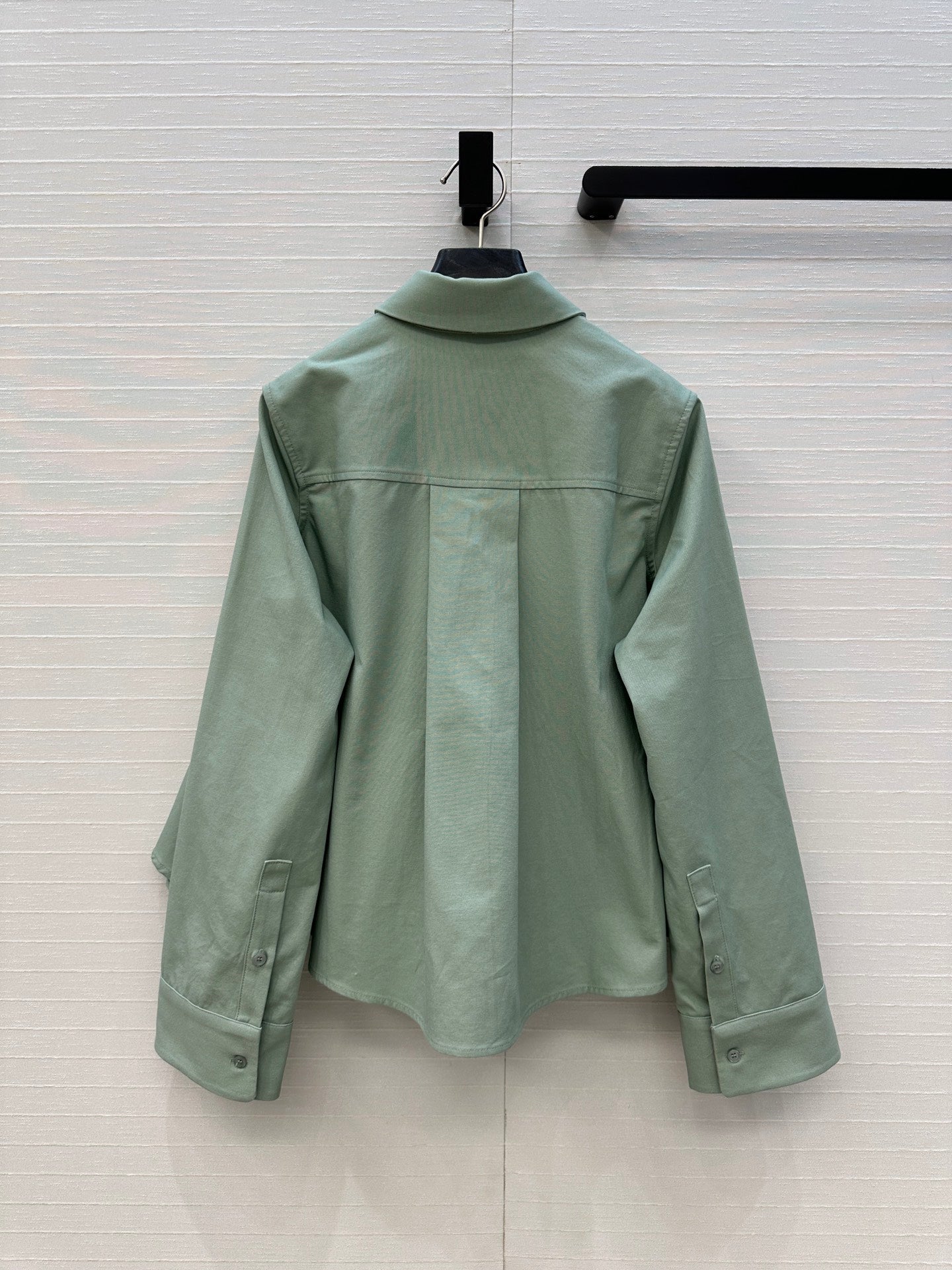 Loewe  A-line Denim Shirt Jacket Green Cotton