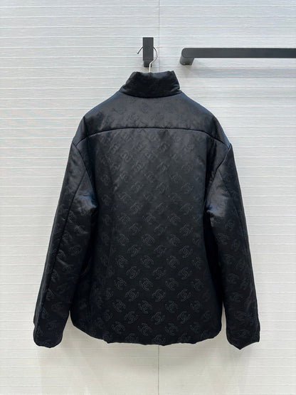 CC 25 H-shaped Jacket Black Cotton Silk